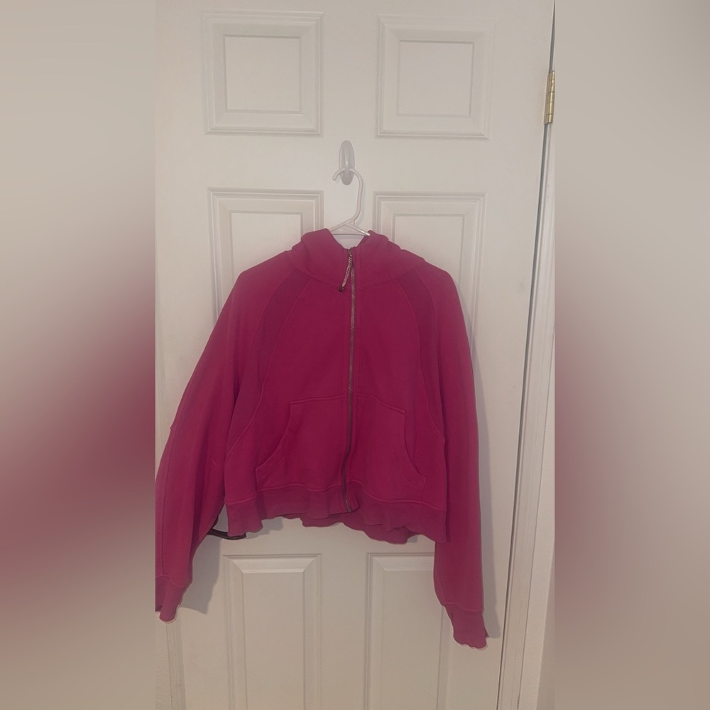 lululemon hot pink scuba full zip